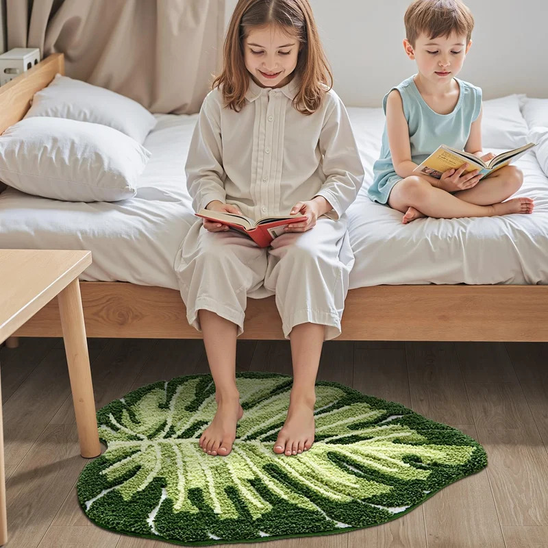 Electronics Repair Mat - VIKAMA Antislipbadmat Green Leaf Design Badkamervloermat