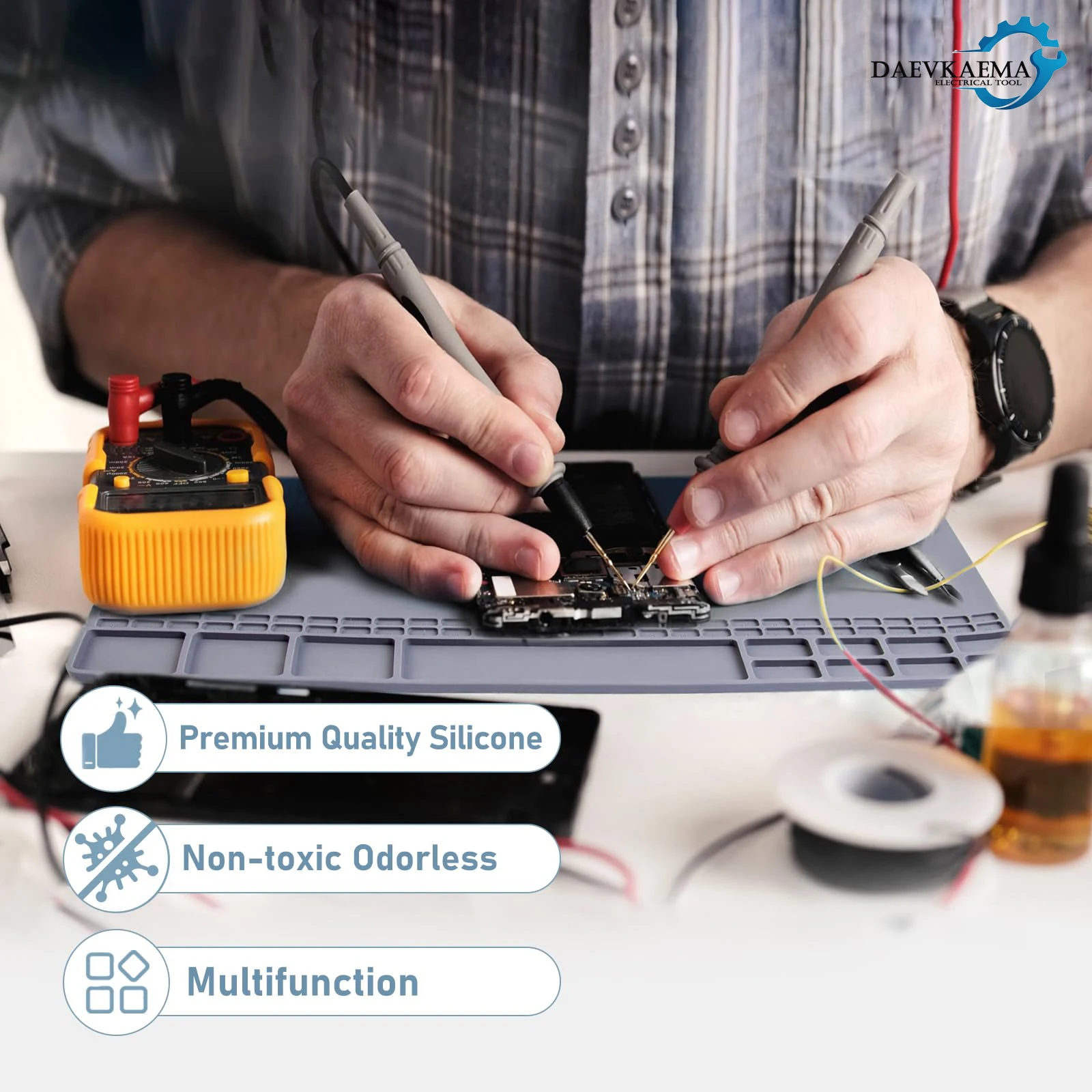 Magnetisch siliconen soldeerpa - Electronics Repair Mat recensie en prijs