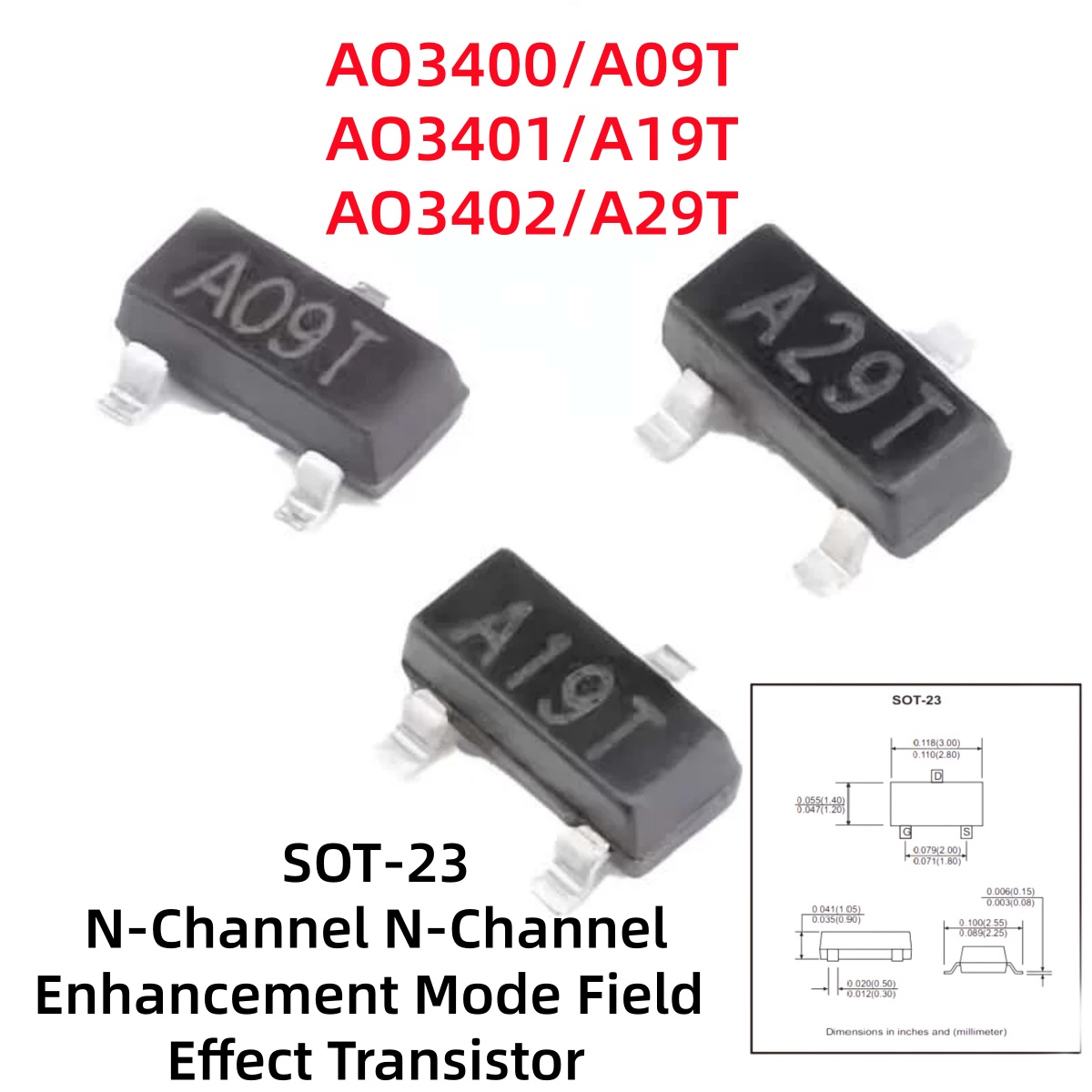 100-500 stuks AO3400/A09T AO34 - Electronics Repair Youtube recensie en prijs