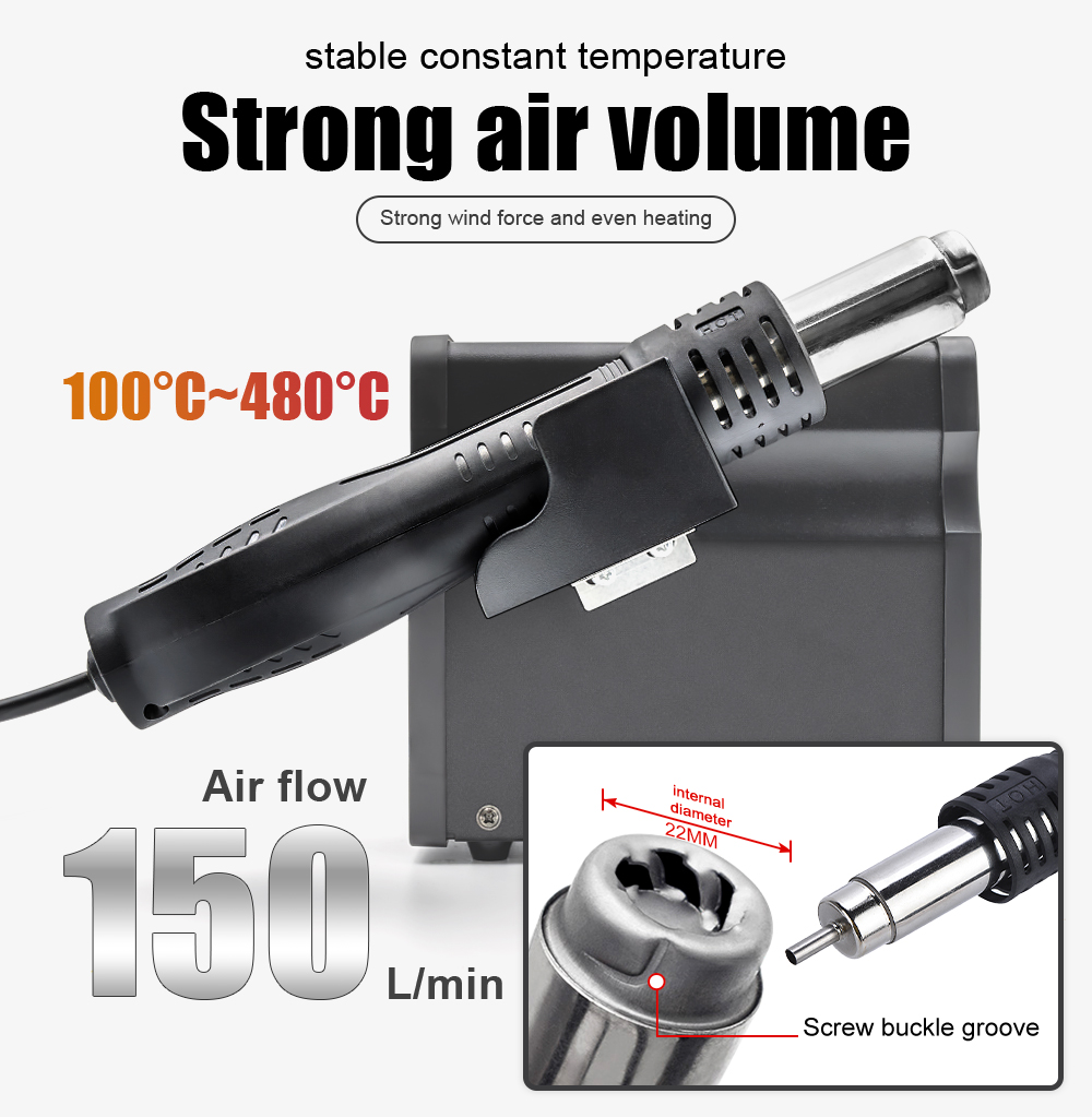 Jcd Heteluchtpistool 858d 2 In - Hot Air Station 858 recensie en prijs